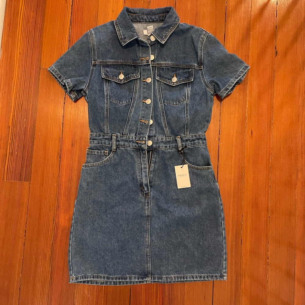 Forever 21 Blue Denim Top